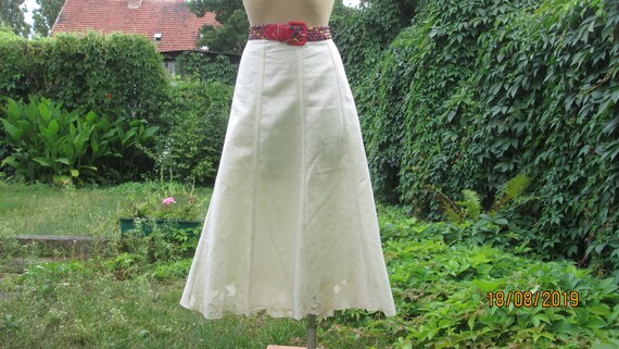 Jupe Longue St Michael - Femme - Taille 16L - Motif Floral - Vintage