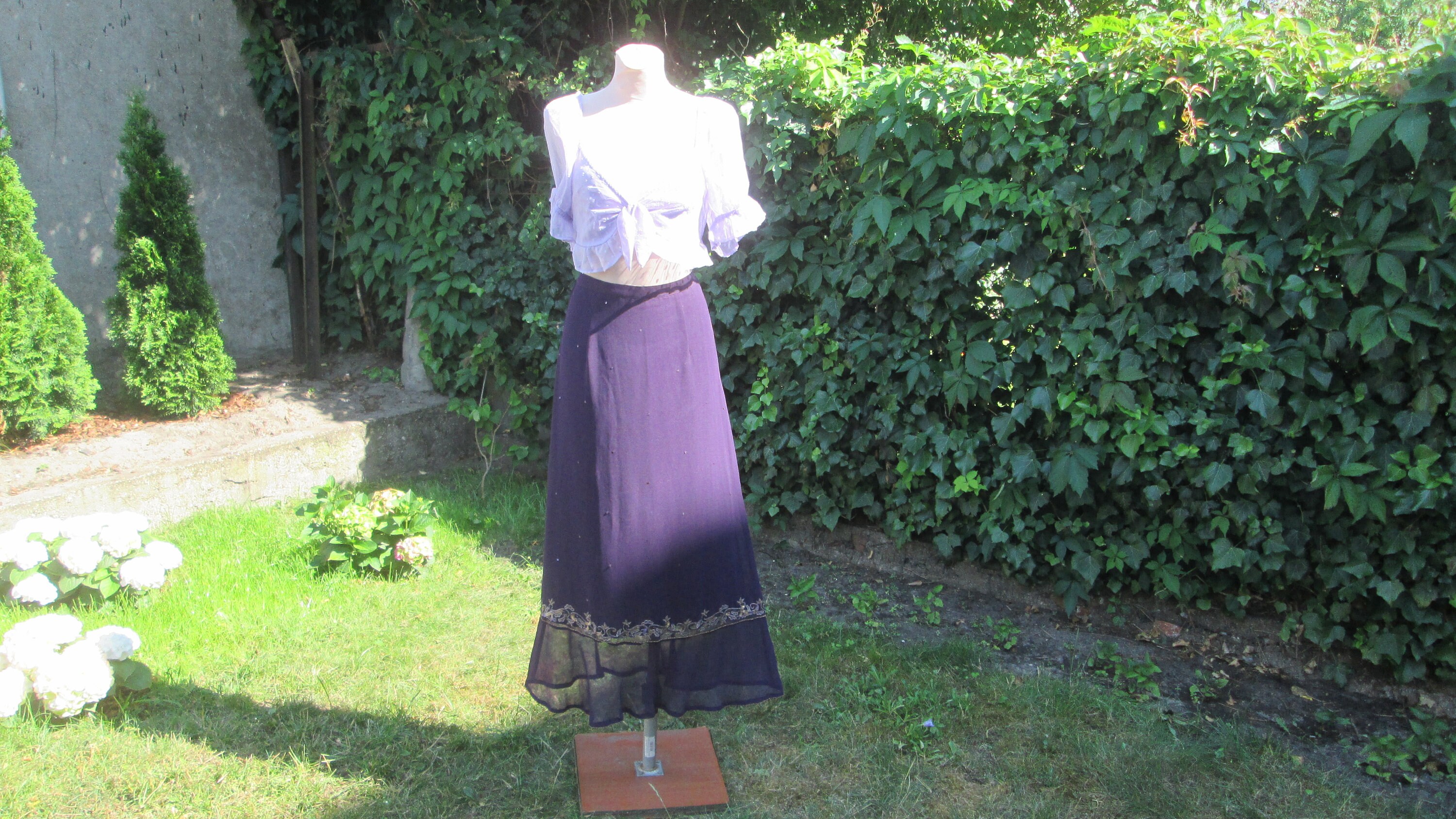 Jupe Trompette Femme Jacques Vert - Violette - Taille 12 - Midi - Occasion