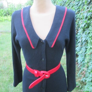 Vintage Angora Wolle Kleid: Schwarzes Bleistift Kleid, EUR 38 / UK 10