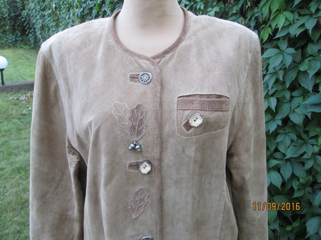 Rare Suede Leather Jacket / Jacket Vintage / Womens Leather Jacket ...