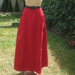 From OLEANA Silk Skirt / Long Silk Skirt / Silk Skirt Pockets / Size UK14 / For Tall / A Line Silk Skirt / Rare Skirt Vintage