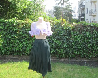 Harikae Pleated skirt スカート グリーンxネオンピンク レディース
