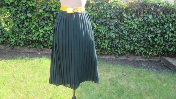 Rare Pleated Skirt Pleated Skirt Green Accordion Skirt Long Pleated Skirt Size L Pleated Skirt L Elastic Waist Skirt Etsy UK