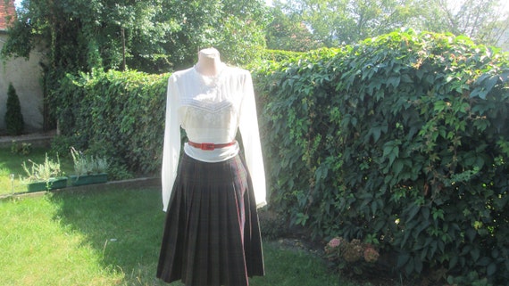 by JULIUS LANG Wool Skirt / Pleated Wool Skirt / … - image 6