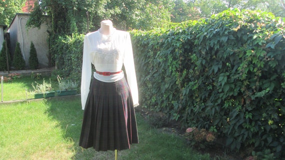 by JULIUS LANG Wool Skirt / Pleated Wool Skirt / … - image 5