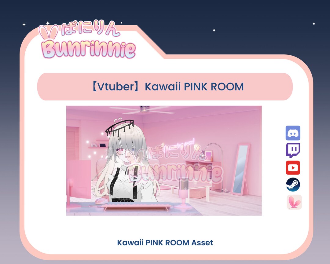 Asset【vtuber】kawaii Pink Room - Etsy