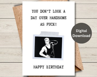 Funny Printable Birthday Card for Him, Printable Birthday Day Card Funny, Digital Birthday Card, 5x7 Greeting Card, Printable Envelope