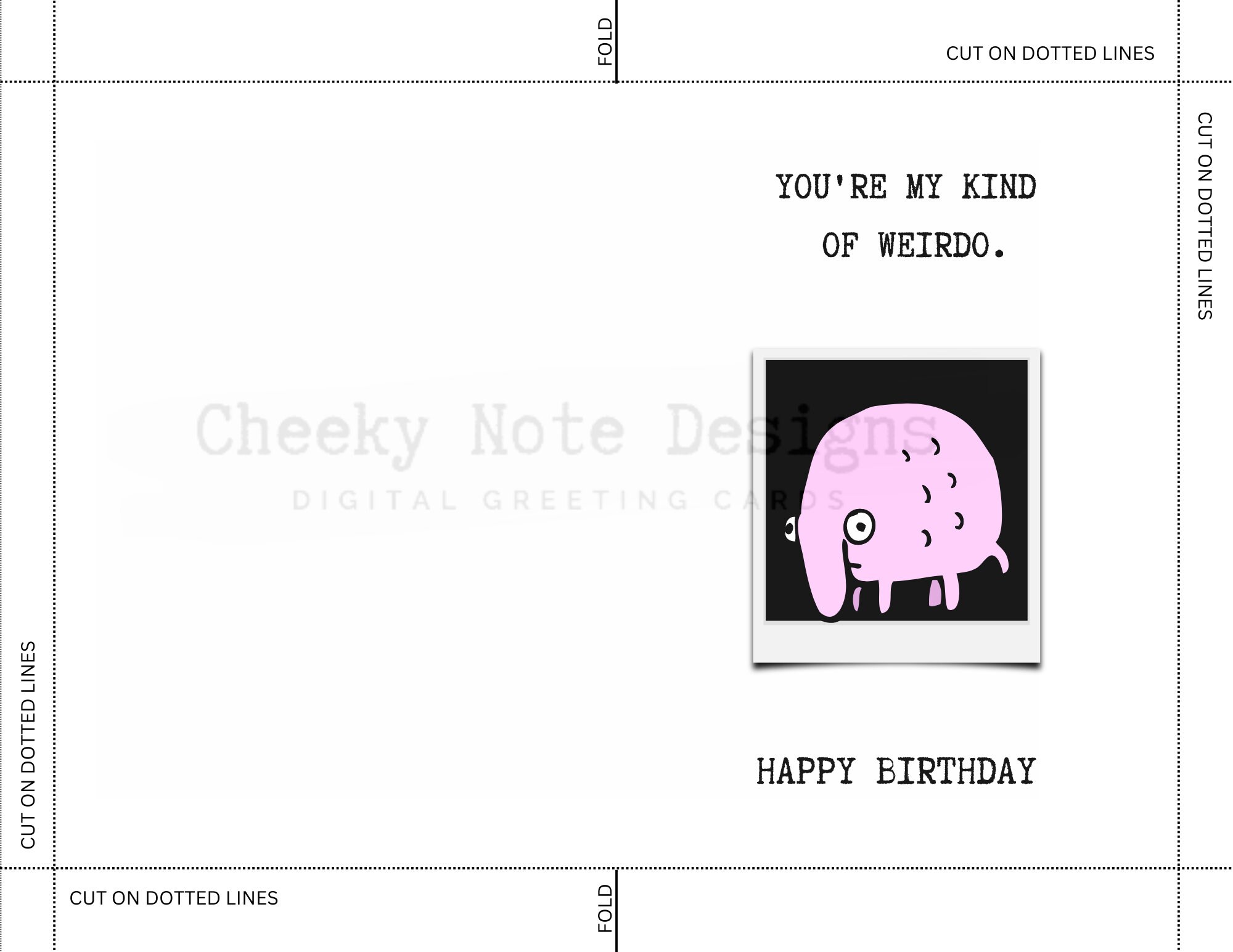 Funny Printable Birthday Card, Printable Birthday Day Card Funny ...