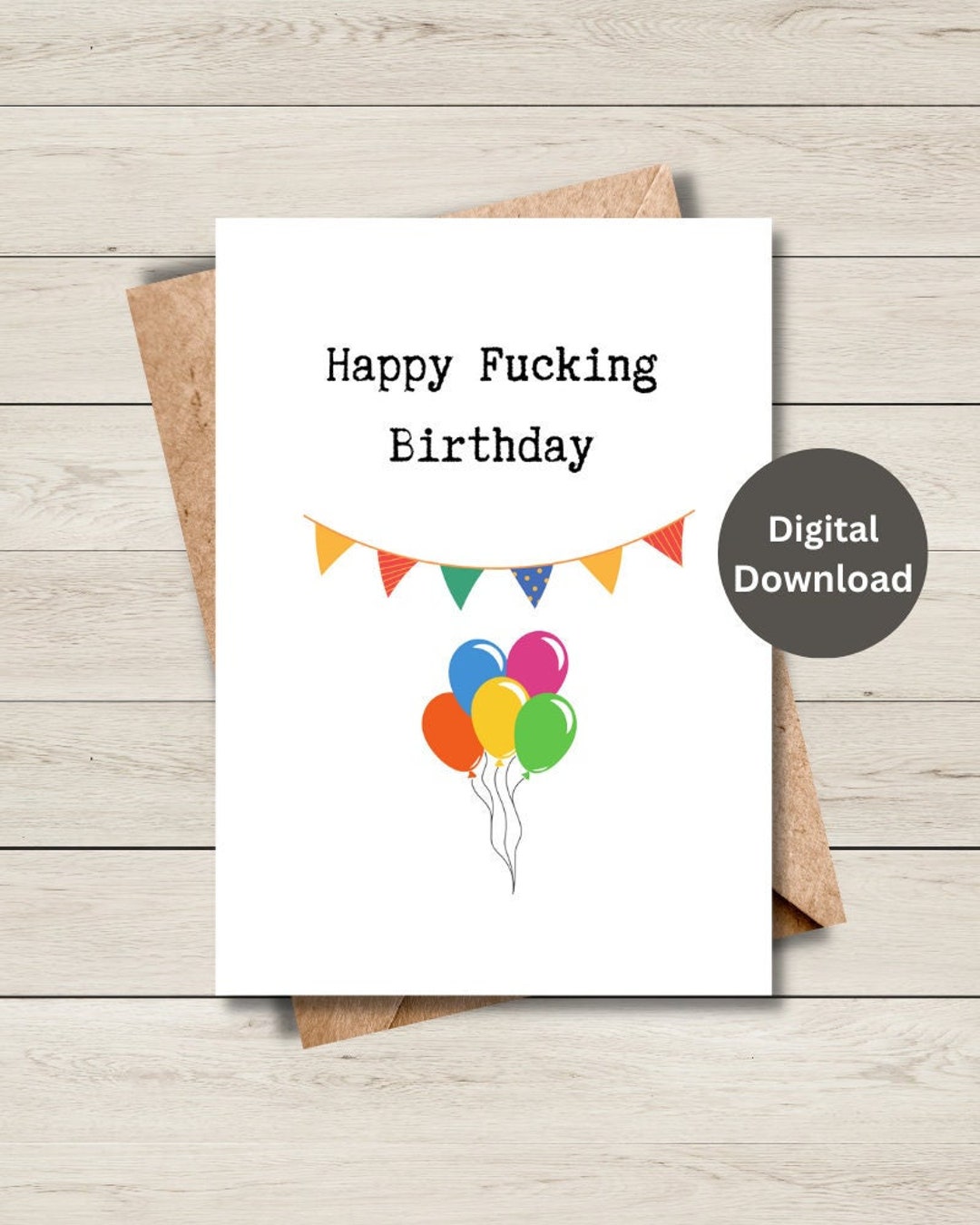 Funny Printable Birthday Card, Printable Birthday Day Card Funny ...