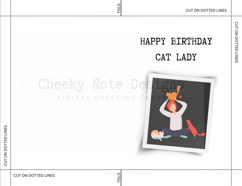 Funny Printable Birthday Card, Printable Birthday Day Card for Her ...