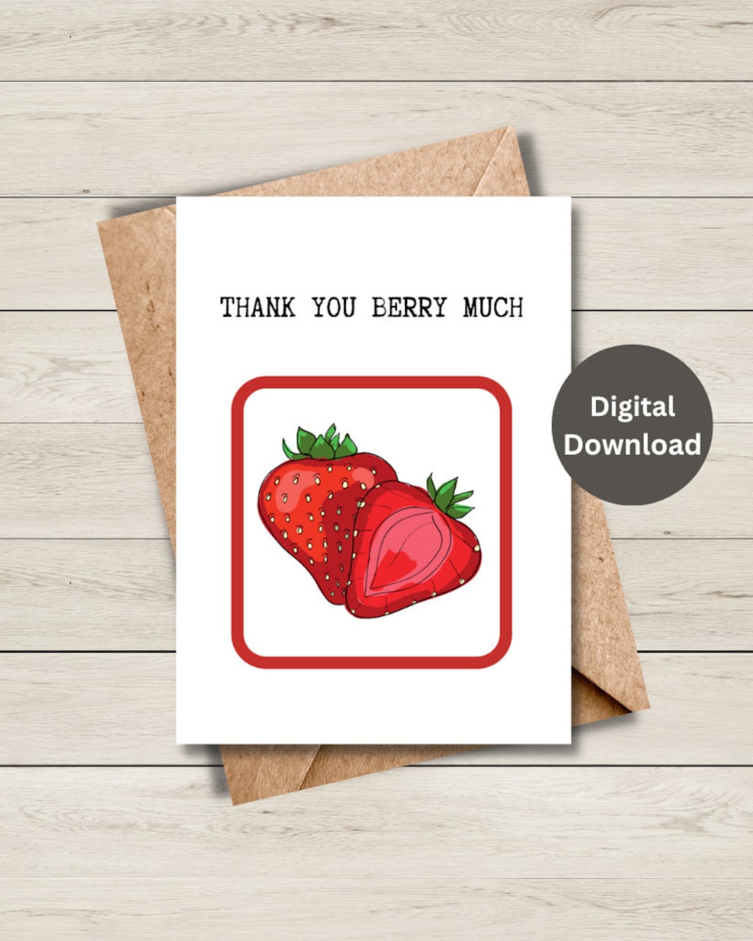 Funny Thank You Card, Printable Thank You Card Funny, Digital Thank You ...