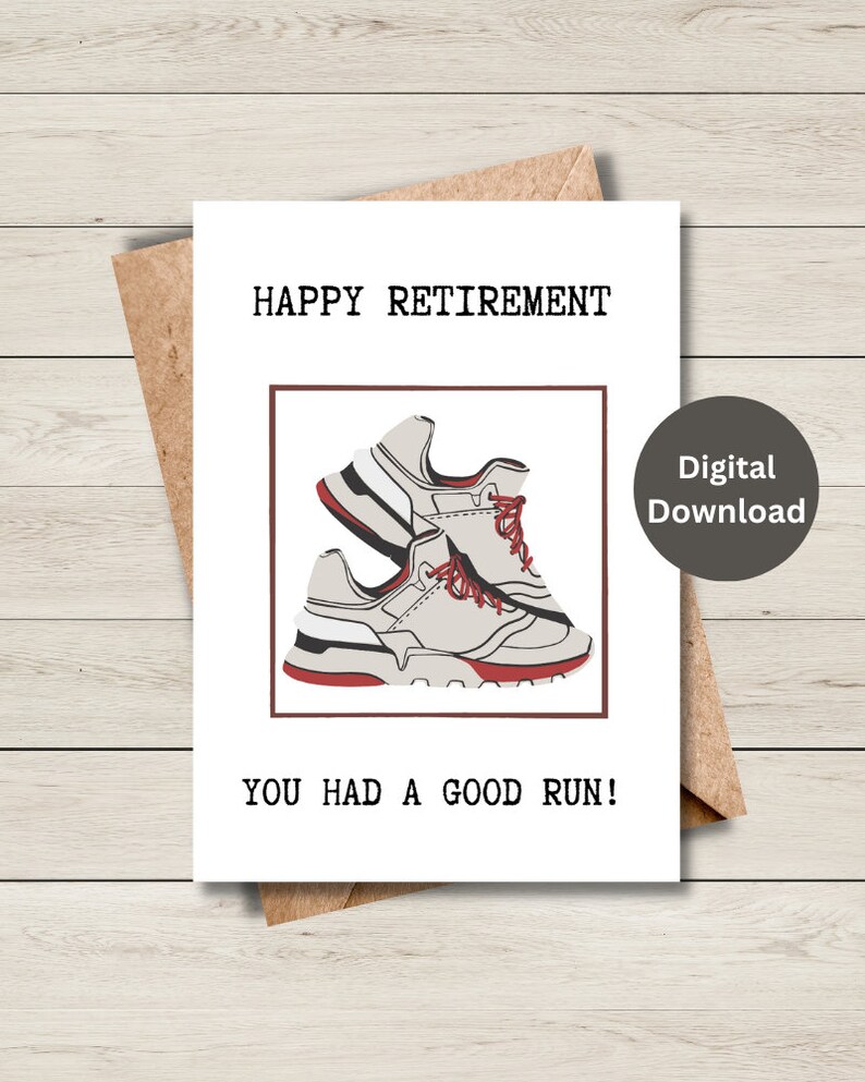 Printable Retirement Card, Printable Retirement Card Funny, Digital