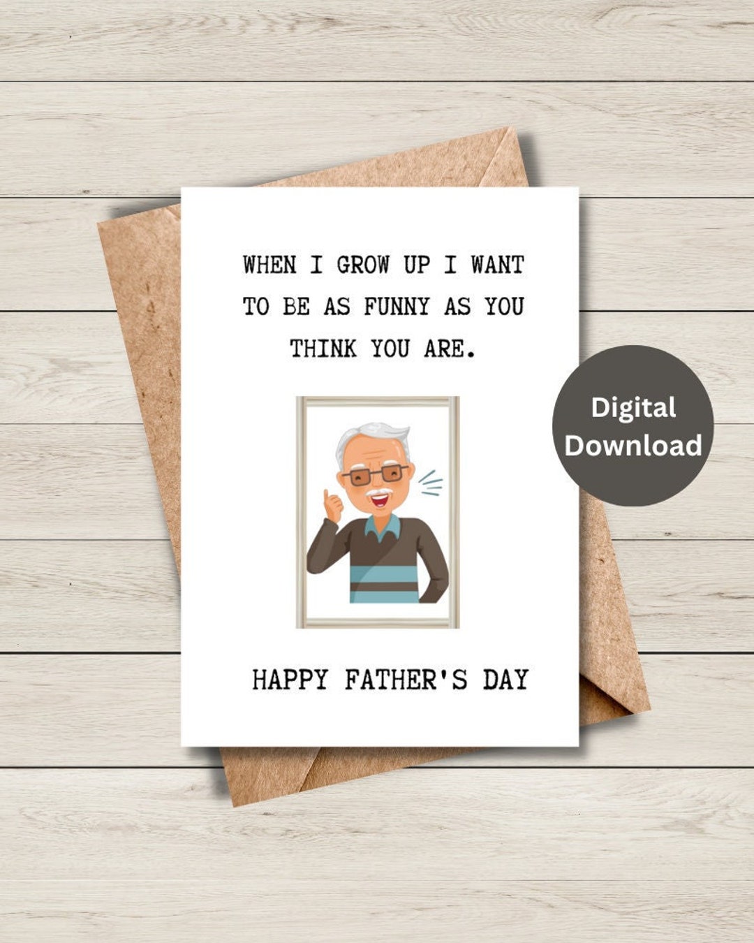 Funny Printable Father's Day Card for Him Printable - Etsy