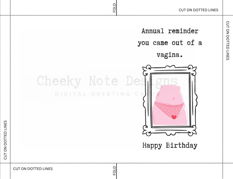 Funny Printable Birthday Card, Printable Birthday Day Card Funny ...
