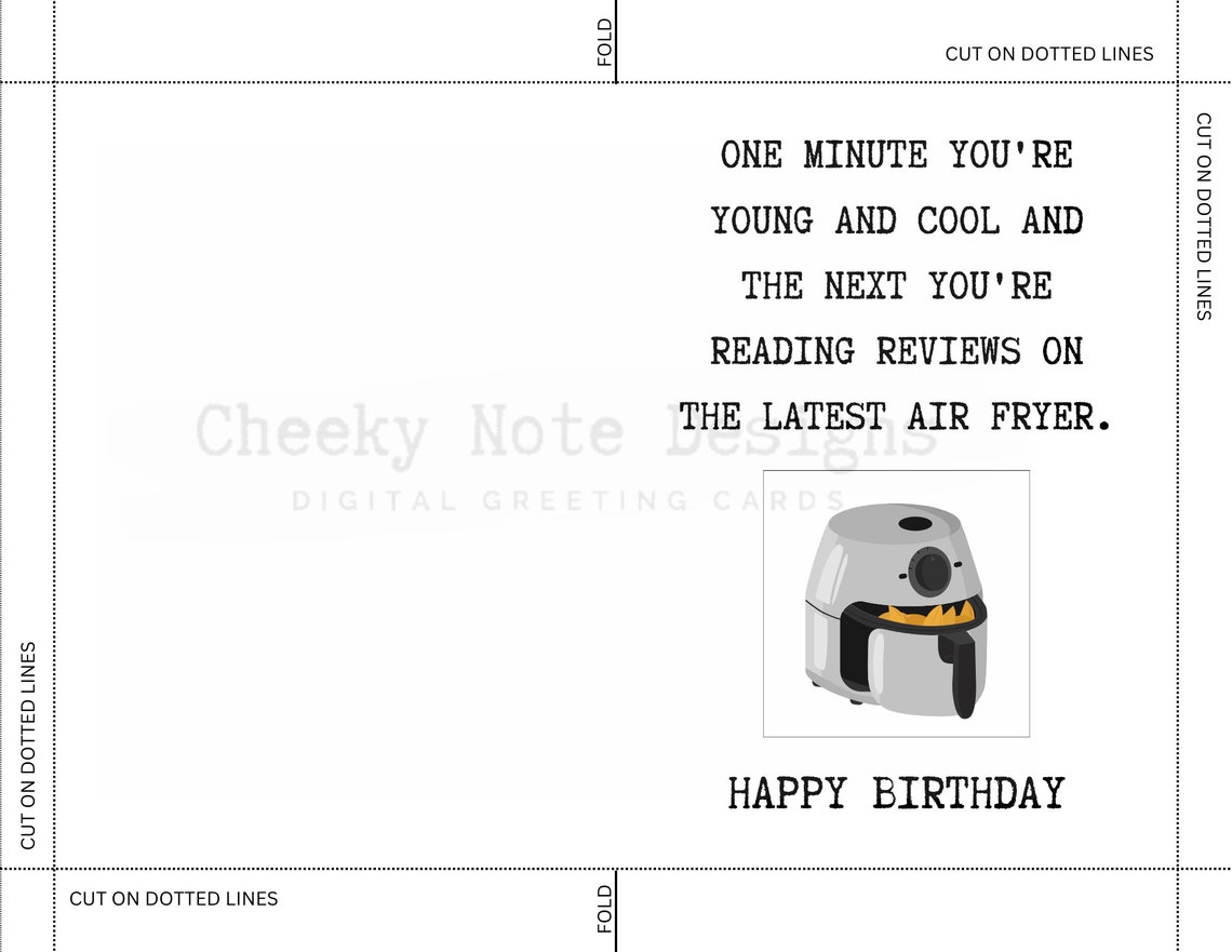 Funny Printable Birthday Card, Printable Birthday Day Card Funny ...