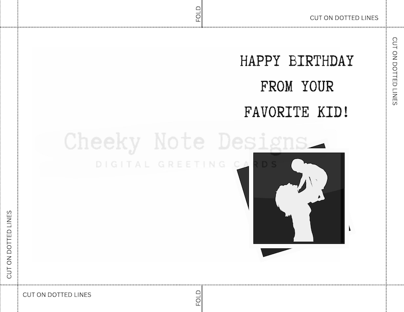 Funny Printable Birthday Card, Printable Birthday Day Card for Her