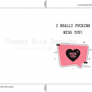 Printable Miss You Card, Printable Missing You Card Funny, Digital ...