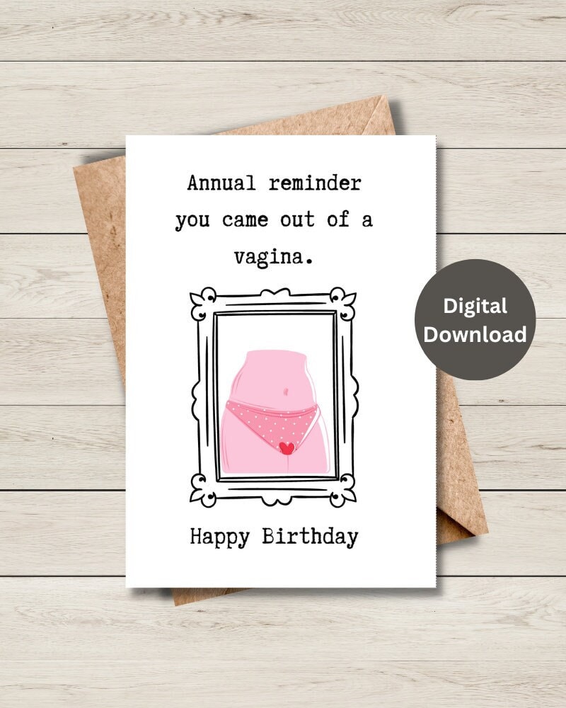 Funny Printable Birthday Card, Printable Birthday Day Card Funny ...