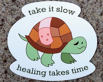 Sticker schildpad Take It Slow