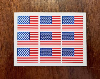 Mini American Flag Stickers