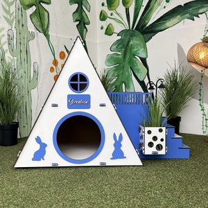 Modern Rabbit House, Indoor Rabbit Castle, Rabbit Furniture, Extra ...