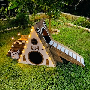Bungalow Cat House,Modern Cat House, Indoor cat Castle, Cat Furniture, Extra Large Cat House, Cat Bed,