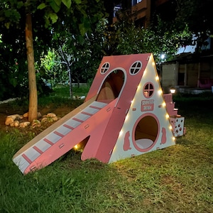 Bungalow Cat House,Modern Cat House, Indoor cat Castle, Cat Furniture, Extra Large Cat House, Cat Bed,