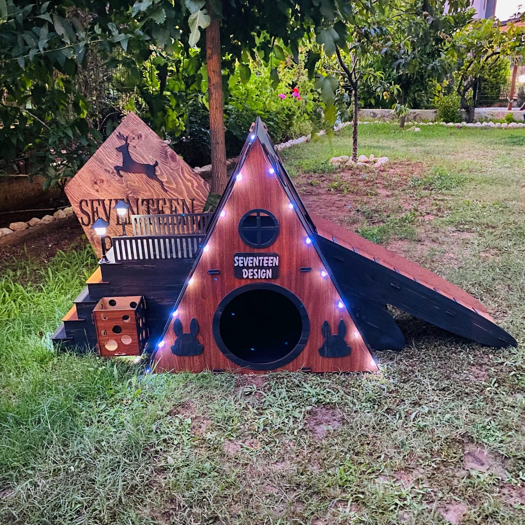 Modern Rabbit House, Indoor Rabbit Castle, Rabbit Furniture, Extra ...