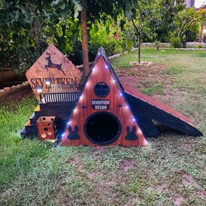 Modern Rabbit House, Indoor Rabbit Castle, Rabbit Furniture, Extra Large Rabbit House, Rabbit Bed, Bungalow Rabbit House,