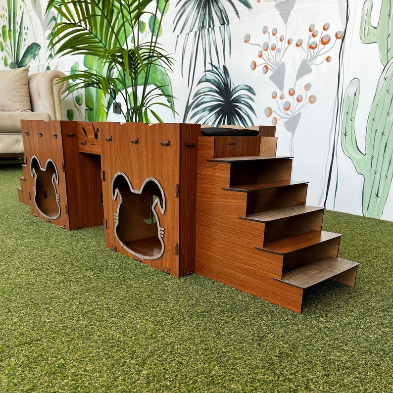 Modern Rabbit House Wooden Rabbit Castle Rabbit House Etsy