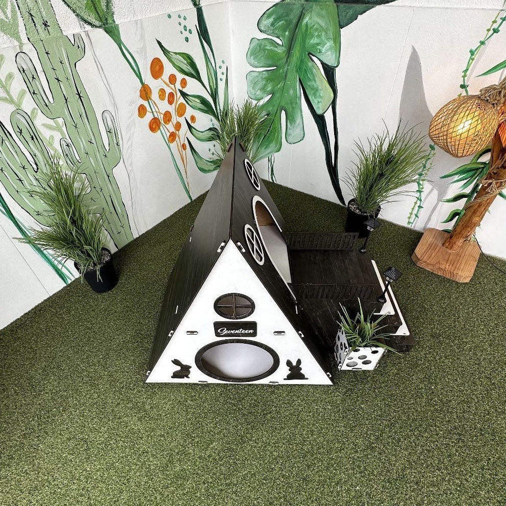 Extra Large Rabbit Housebungalow Rabbit Houseindoor Rabbit Etsy