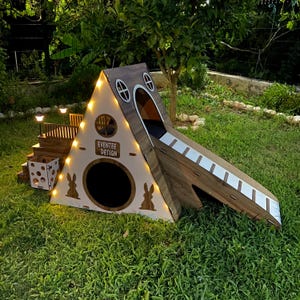 Modern Rabbit House, Indoor Rabbit Castle, Rabbit Furniture, Extra Large Rabbit House, Rabbit Bed, Bungalow Rabbit House,