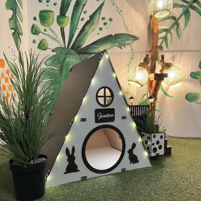 Extra Large Rabbit Housebungalow Rabbit Houseindoor Rabbit Etsy