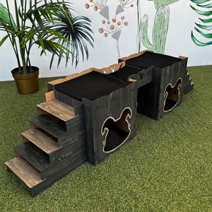 Modern Rabbit House, Wooden Rabbit Castle, Rabbit House, Rabbit Castle, Rabbit Castle with Bridge, Big Rabbit House