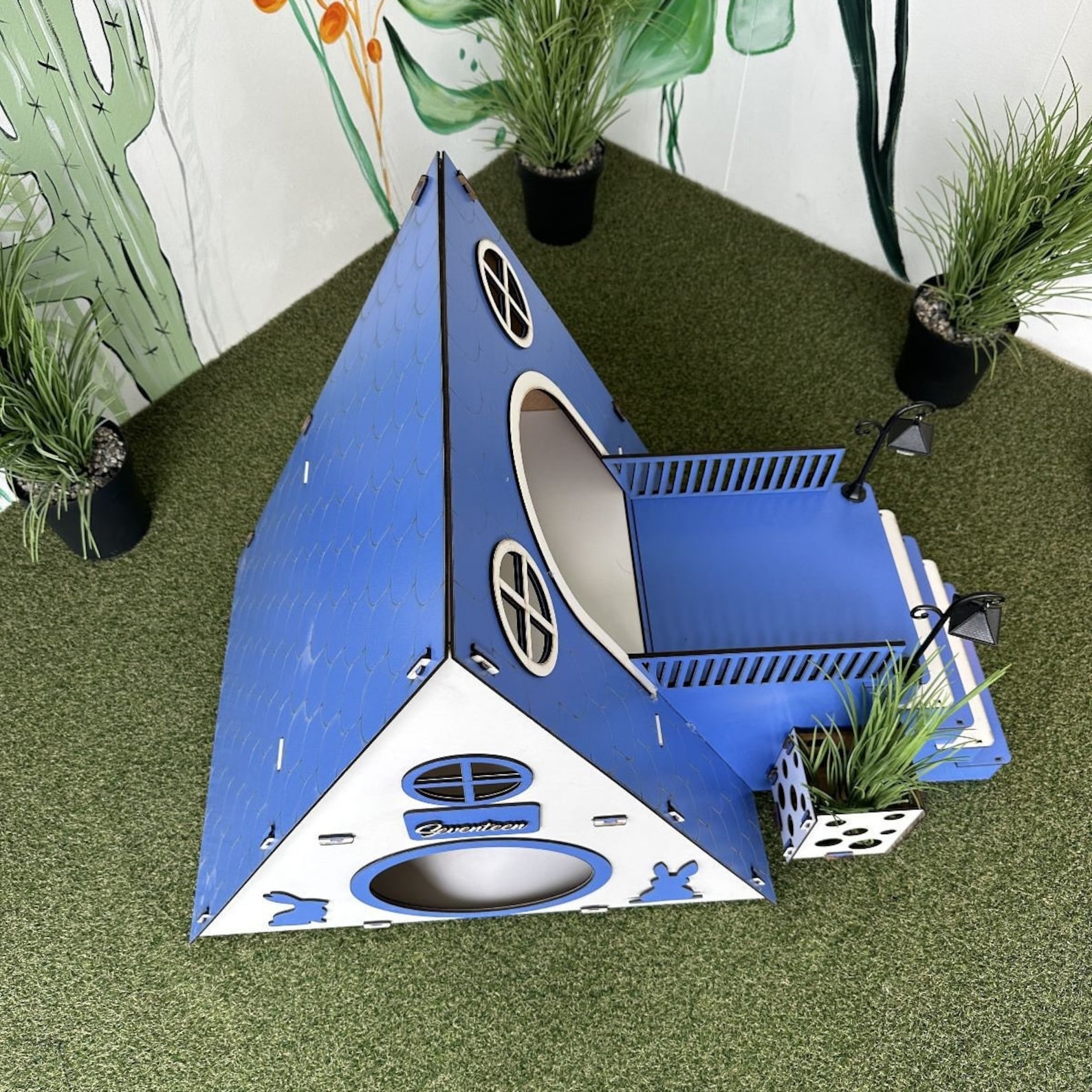 Modern Rabbit House Indoor Rabbit Castle Rabbit Furniture Etsy