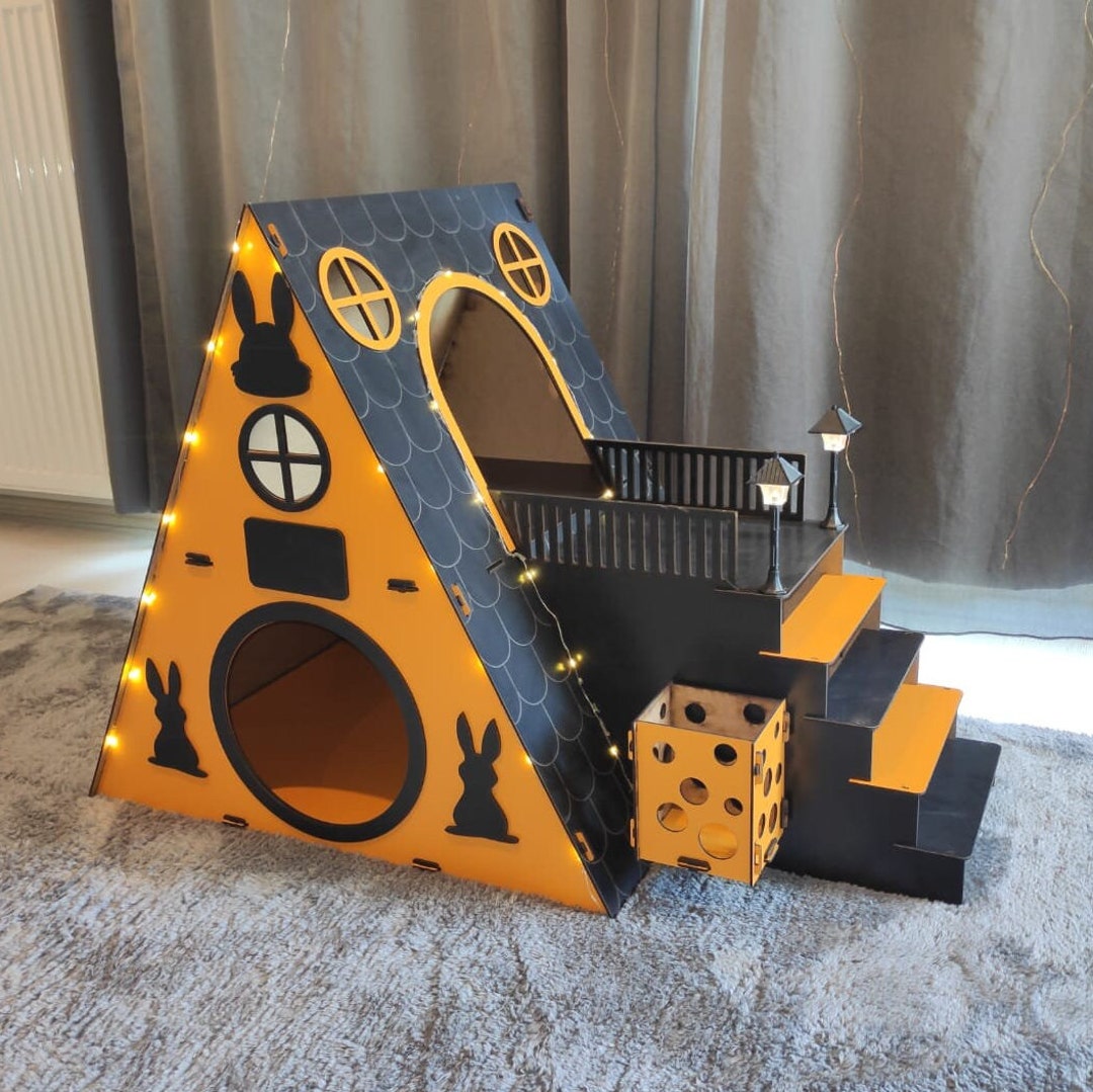 Modern Rabbit House, Indoor Rabbit Castle, Rabbit Furniture, Extra