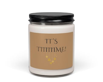 It's Time! Soy Candle, 9oz, Reusable Glass Jar, Natural Fragrance