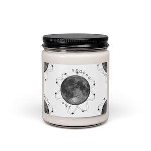 Spaced out Moon Pattern, Moon Phase Soy Candle, Astrology Gift for Her, Celestial Candle, Zodiac Home Decor, Spiritual Gift Candle