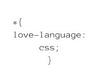 CSS Love Language Sticker | Programmer Coding Decal