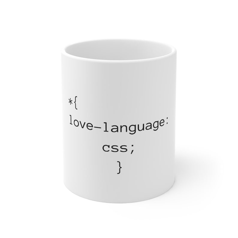 Love-language: CSS; mug | Coder Programming Coffee Cup image 1