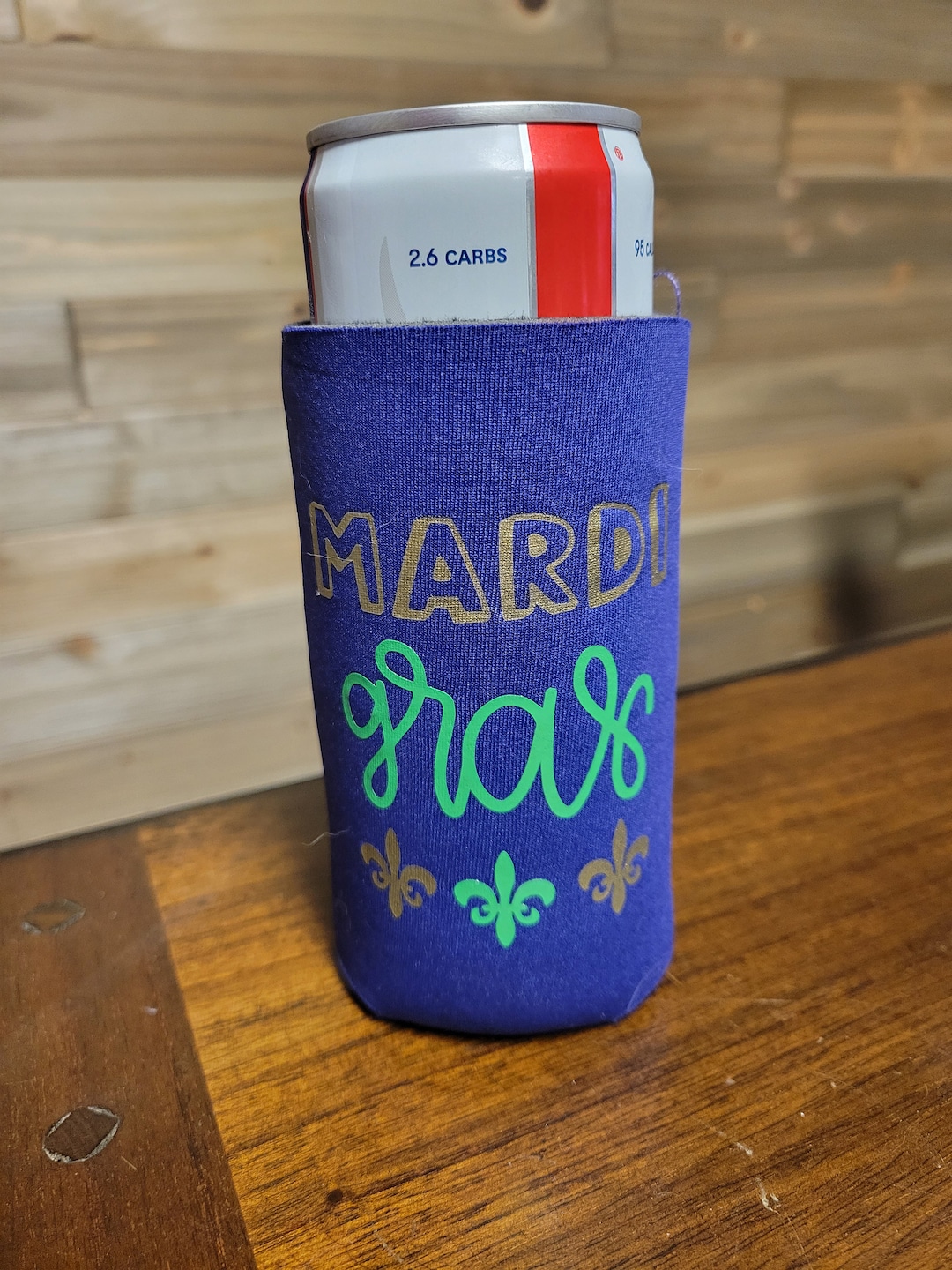 mardi gras koozie