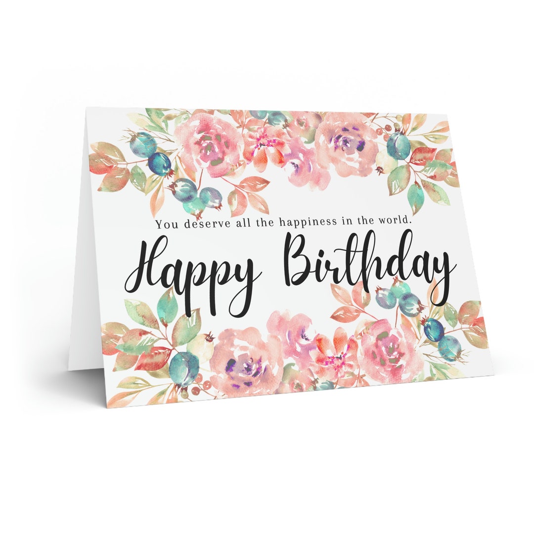 Birthday Card With Compliment Greeting Card for Birthday Etsy Australia