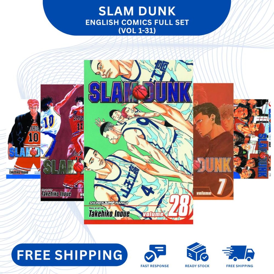 Slam Dunk Manga Volume 1-31 Complete Full Set English Version