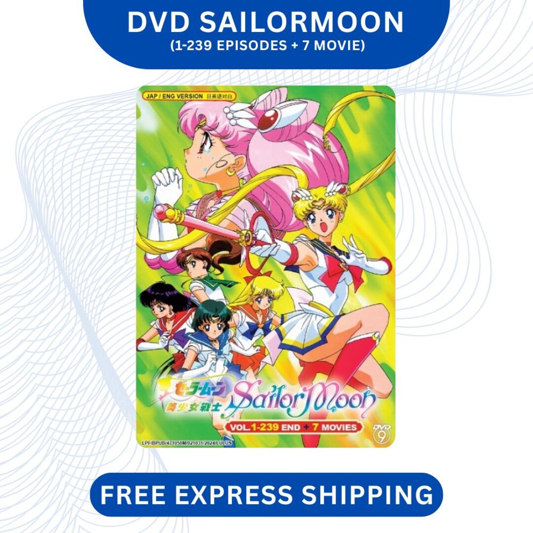 Sailor Moon Complete Series Collection Box Set Anime DVD (1-239