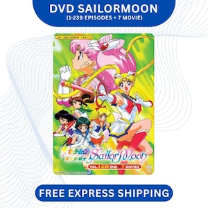 Sailor Moon Complete Series Collection-boxset anime-dvd (1-239 EPISODEN + 7 FILM) Gratis expresverzending