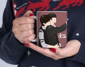 Keramikbecher, Xingqiu ABO Desire Huang Xing x Qiu Ding Jie BL cdrama, Geschenk für K-Pop-Drama-Fans, Tasse aus der Serie „Asiatische Romantik“, origineller Kaffee- und Teebecher