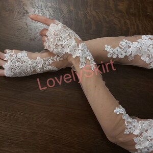 Wedding lace sleeves , bridal sleeves , Handmade detachable sleeves, long sleeves ,tulle sleeves ,wedding separates ,off shoulder sleeves image 1