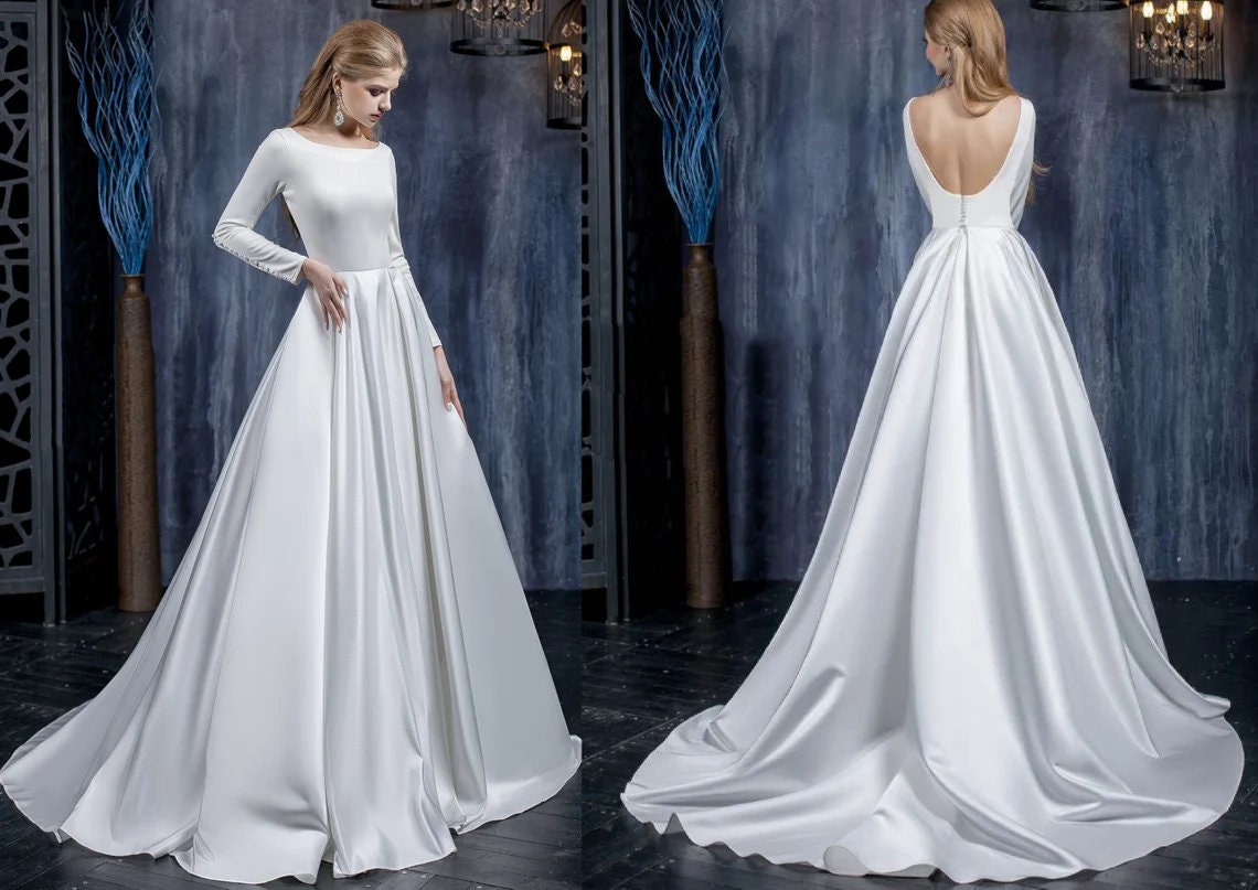 Simple Wedding Dress Perfect for Elopement, Reception or Unique