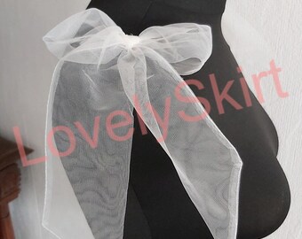 Bows for wedding dresses ,Bow Shoulder, Detachable Bow, bows straps for the bride, Removable bows for dresses, wedding tulle bows