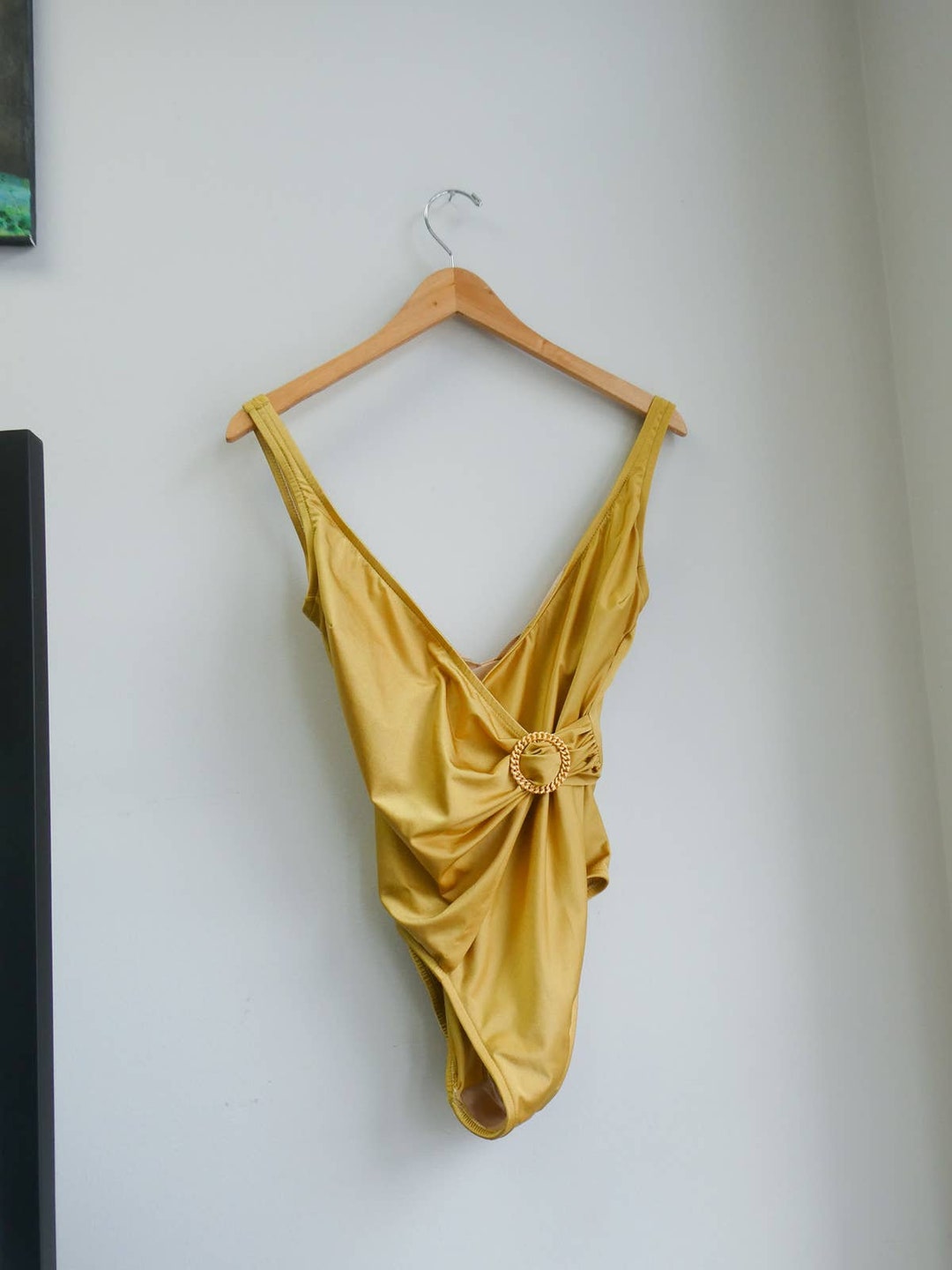 Gold Bathing Suit Vintage Swim Suit 1980s Bathing Suit - Etsy